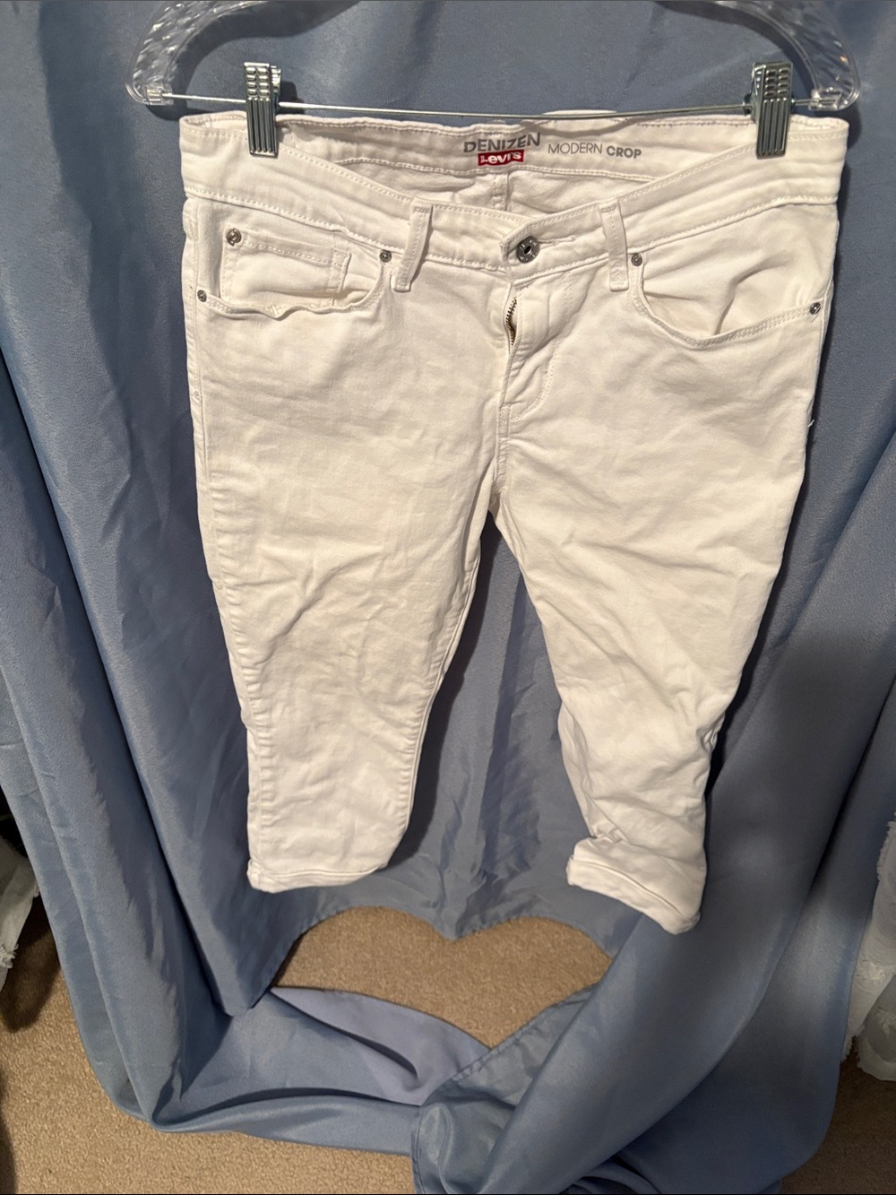 Levi's White Modern Crop Ankle Jeans